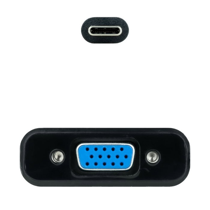 Nanocable Conversor USB-C a VGA 10 cm Negro 10.16.4101-BK